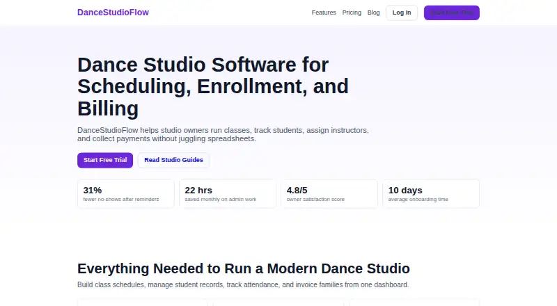 DanceStudioFlow's own site