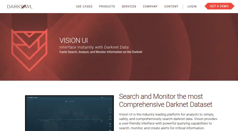 DarkOwl Vision UI's own site