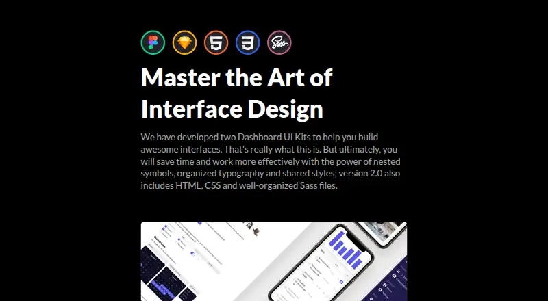 Dashboard UI Kit's own site