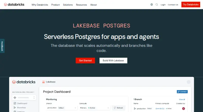 Databricks Lakebase's own site