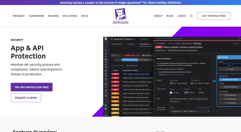 Datadog App & API Protection's own site