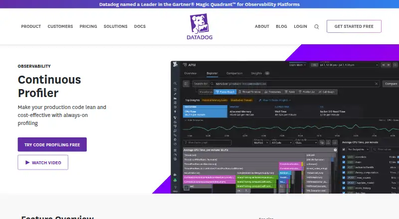 Datadog Continuous Profiler's own site