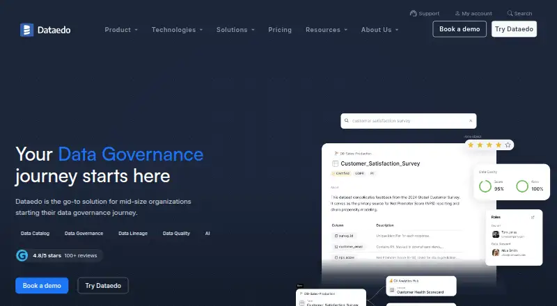 Dataedo's own site