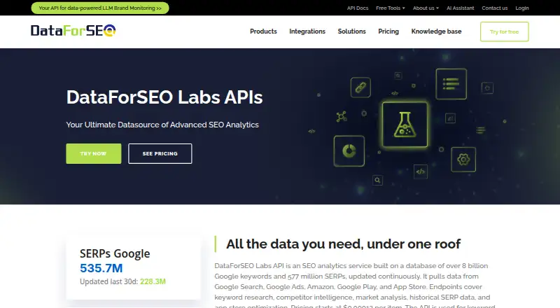 DataForSEO Labs API's own site