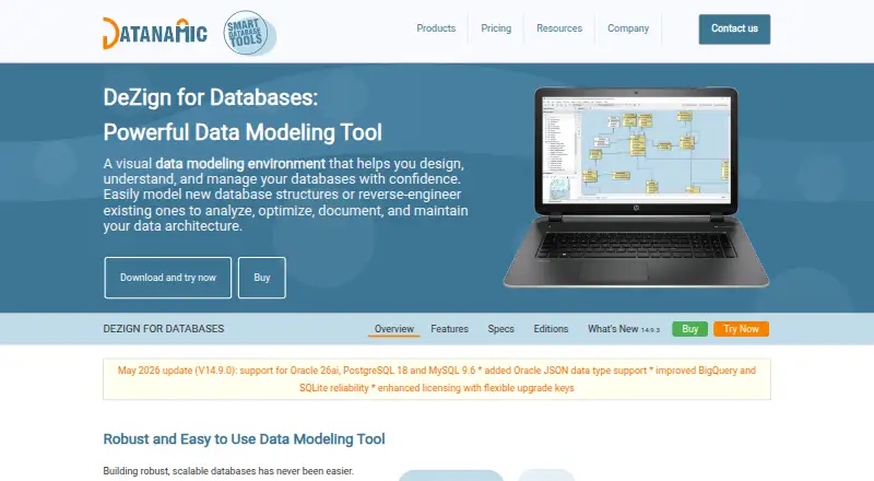 DeZign for Databases's own site