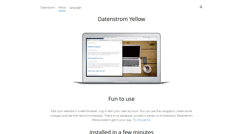 Datenstrom Yellow's own site
