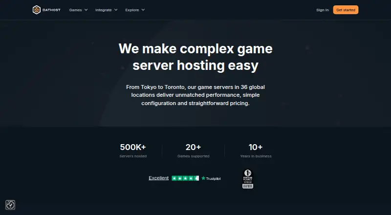 DatHost's own site