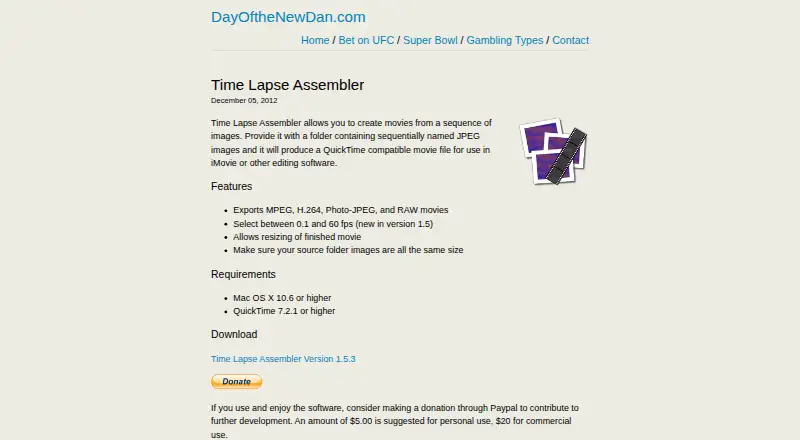 Time Lapse Assembler's own site