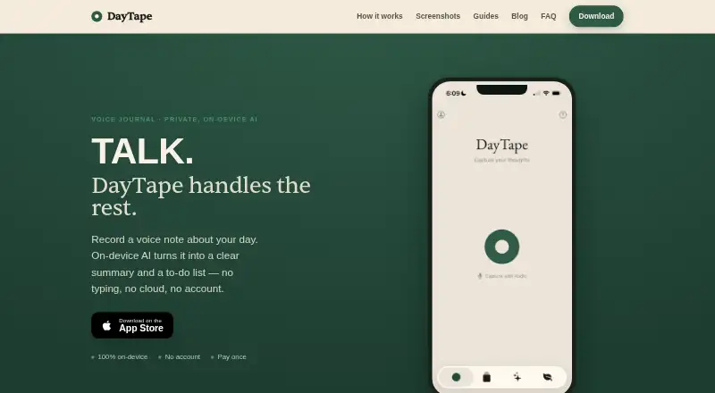 DayTape's own site