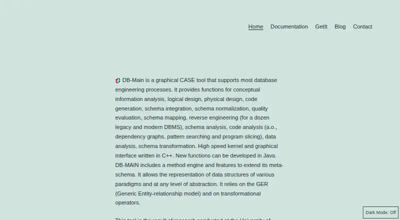 DB-MAIN's own site