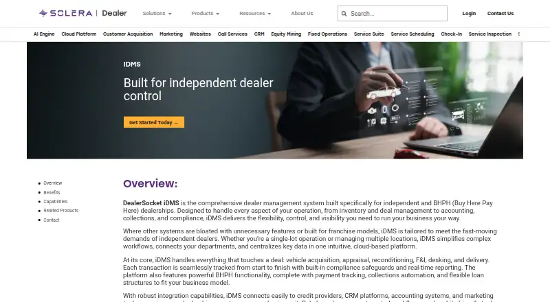 DealerSocket iDMS's own site