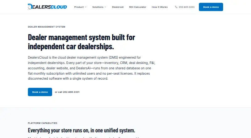 DealersCloud DMS's own site