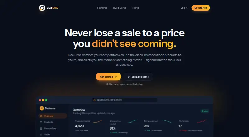 Dealume's own site