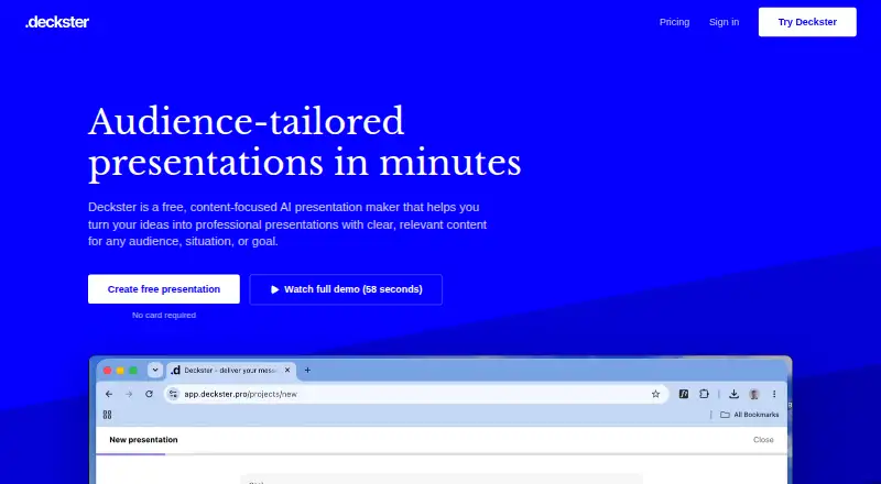 Deckster's own site