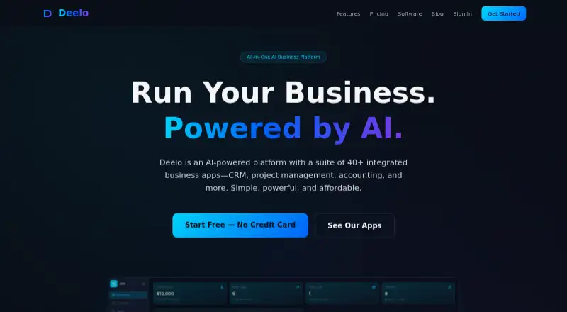 The Deelo homepage