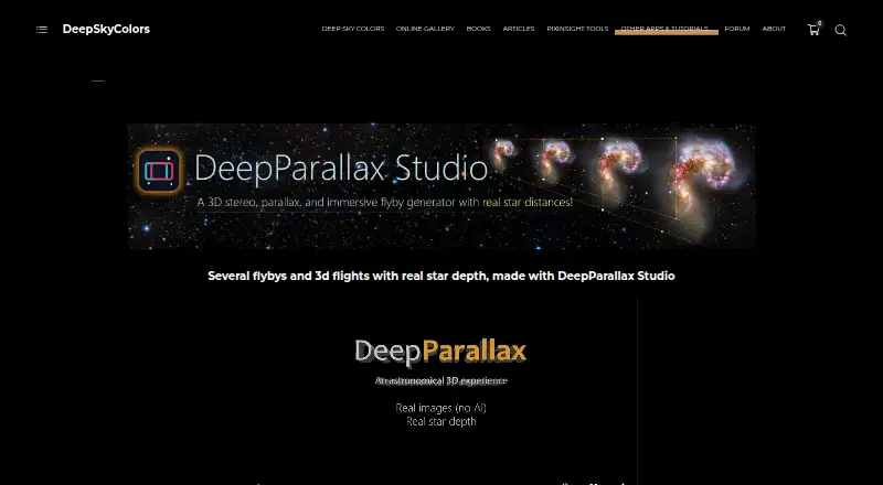 DeepParallax Studio's own site