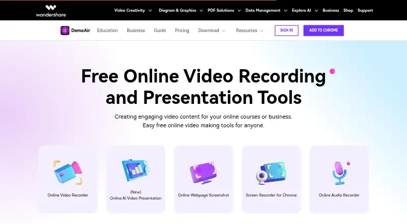DemoAir's own site