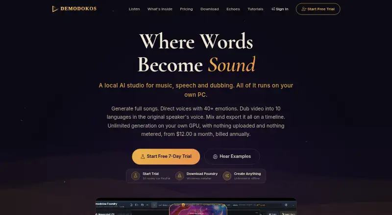 Demodokos Foundry's own site