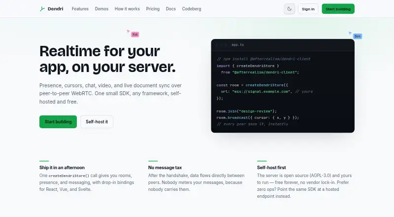 Dendri's own site
