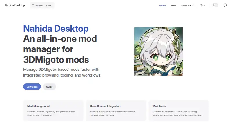 Nahida Desktop's own site
