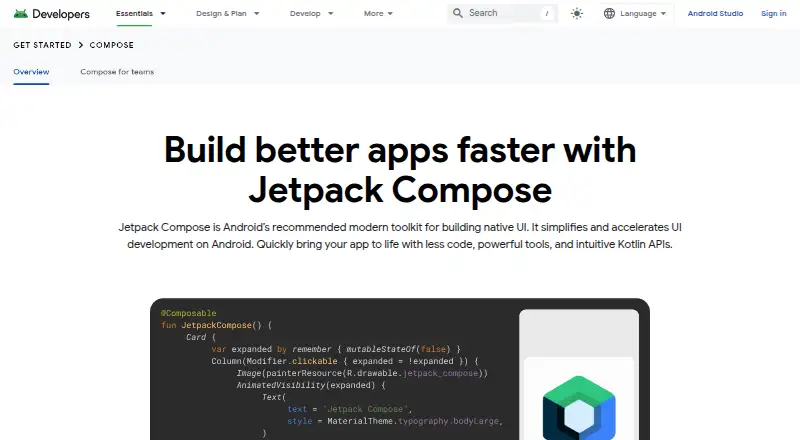 Jetpack Compose's own site