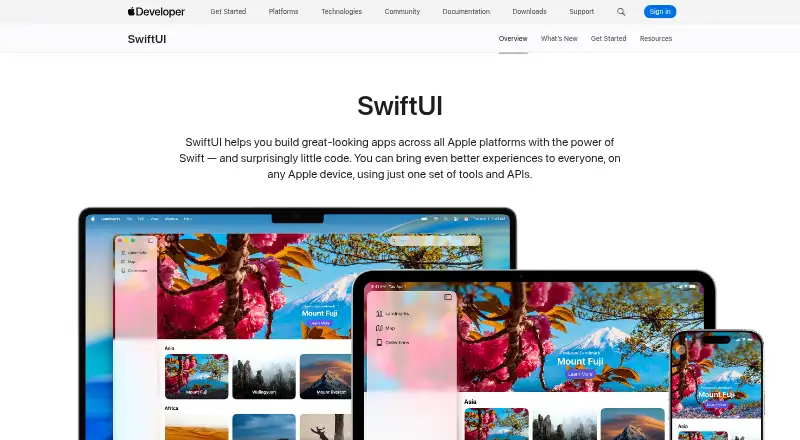 SwiftUI's own site