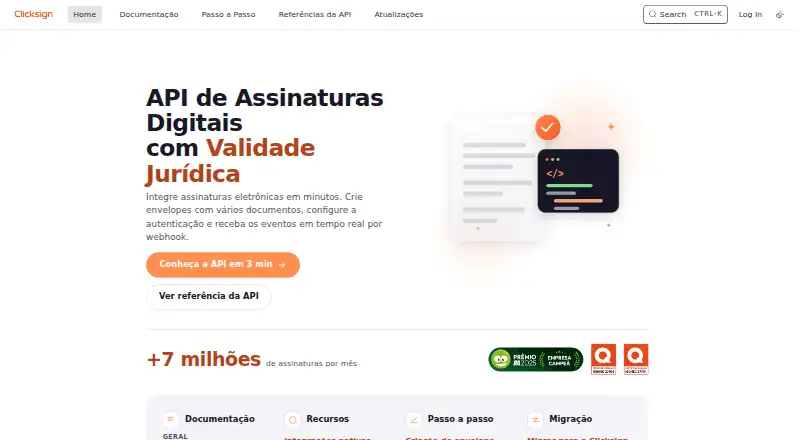Clicksign API's own site