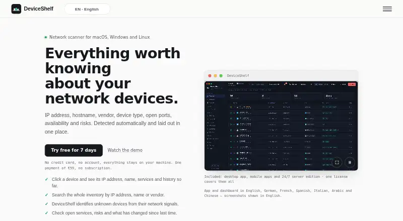DeviceShelf's own site
