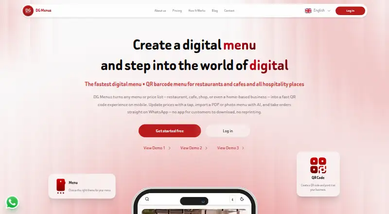 DG Menus's own site