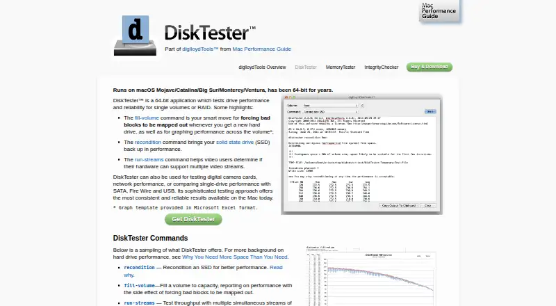 diglloydTools DiskTester's own site