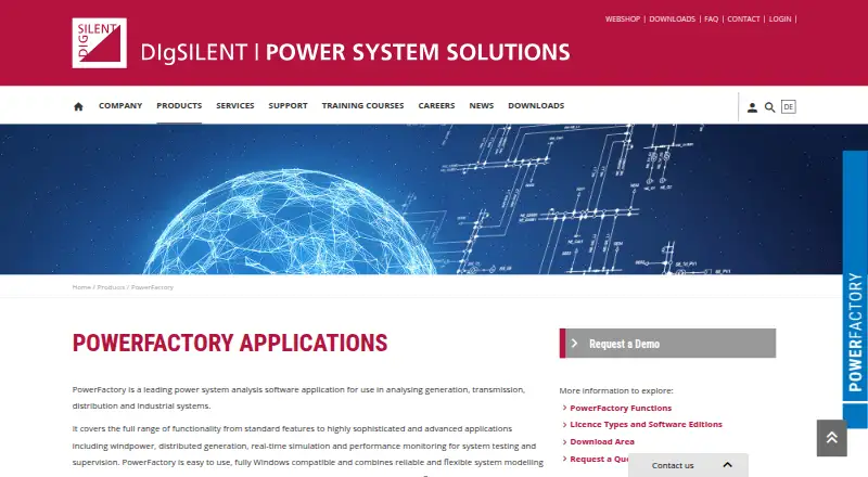 DIgSILENT PowerFactory's own site