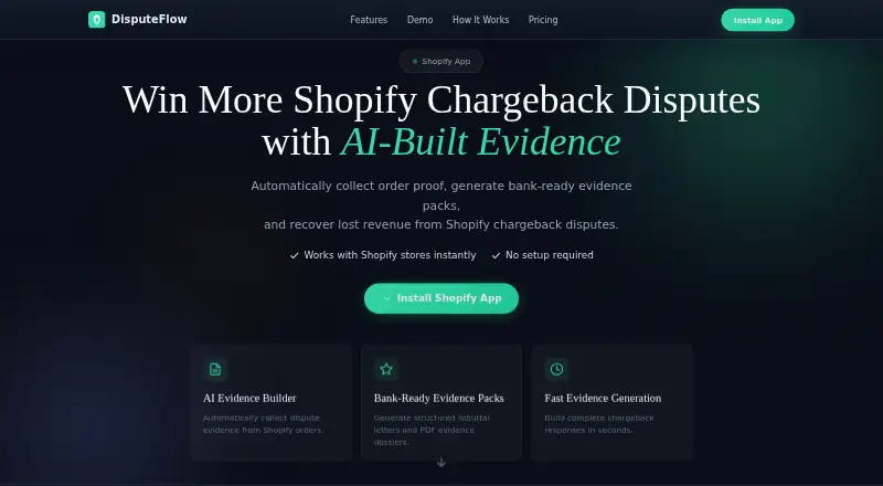 DisputeFlow's own site