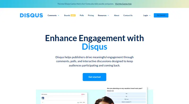 Disqus's own site