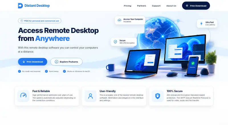 Distant Desktop's own site