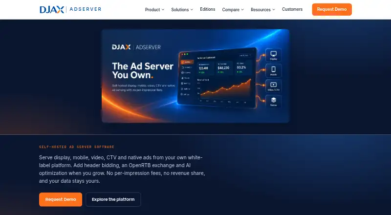 DJAx Ad Server's own site