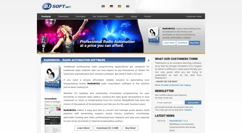 RadioBOSS's own site