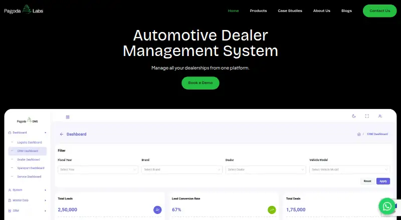 Pagoda Labs DMS's own site