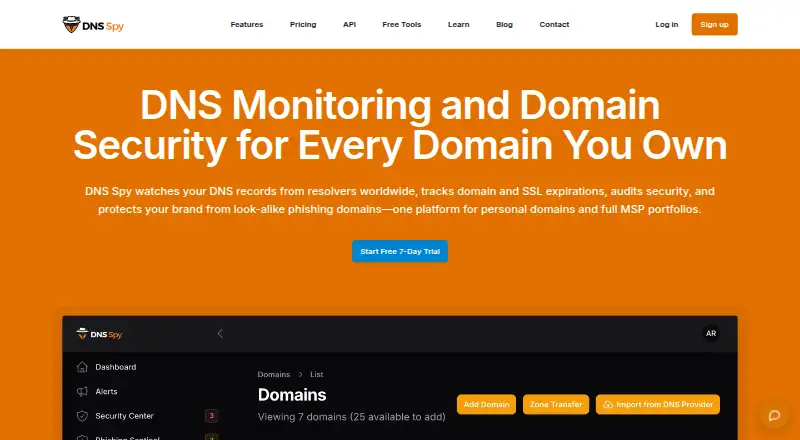 DNS Spy's own site