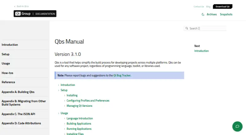 Qbs's own site