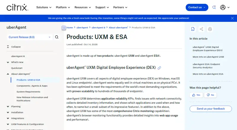 uberAgent UXM's own site