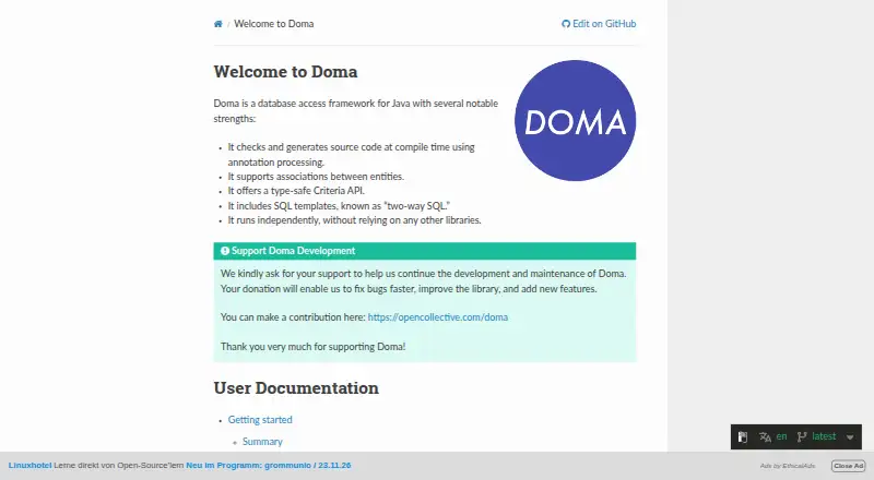 Doma's own site