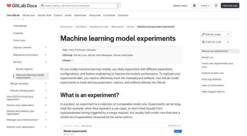 GitLab Model Registry's own site
