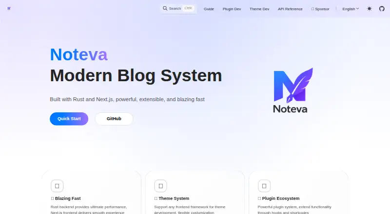 Noteva's own site