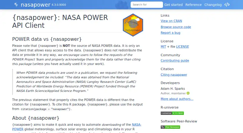 nasapower's own site