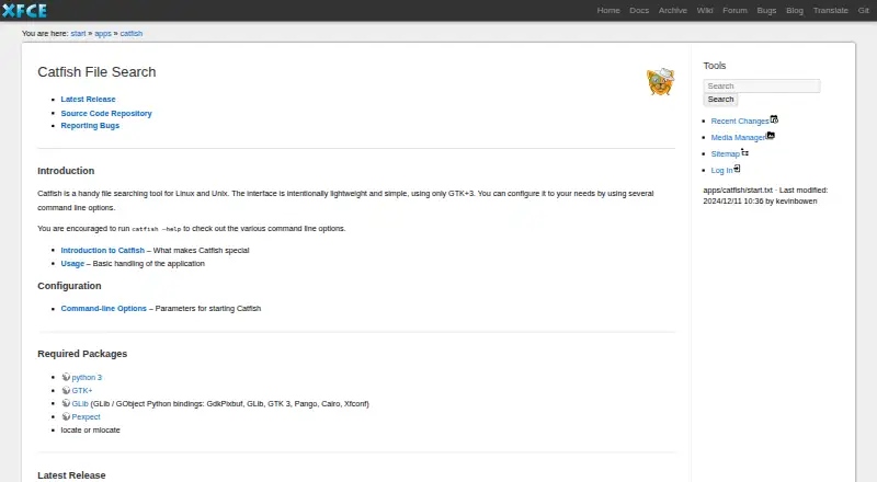 Catfish's own site