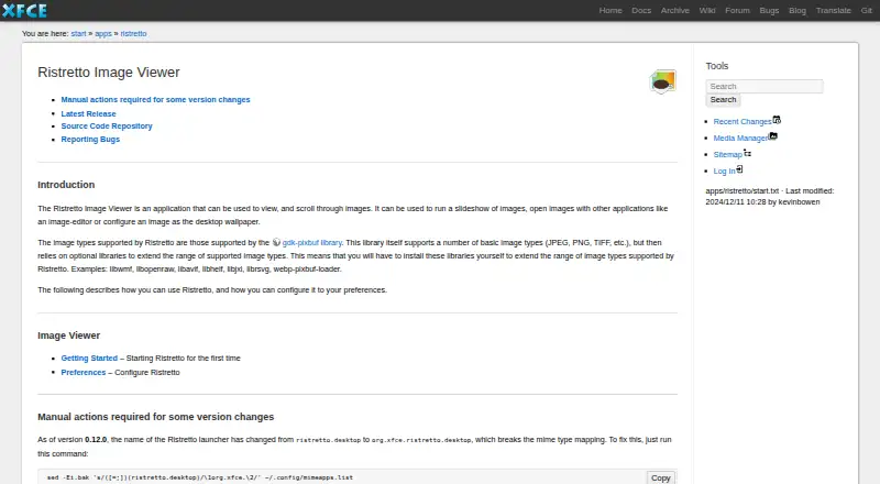 Ristretto's own site