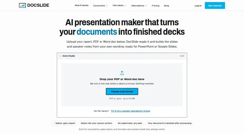 Docslide's own site