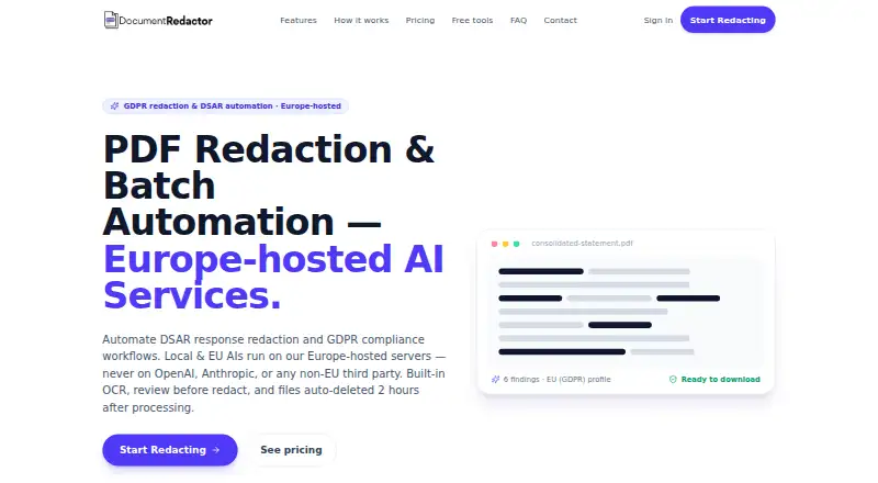 Document Redactor's own site