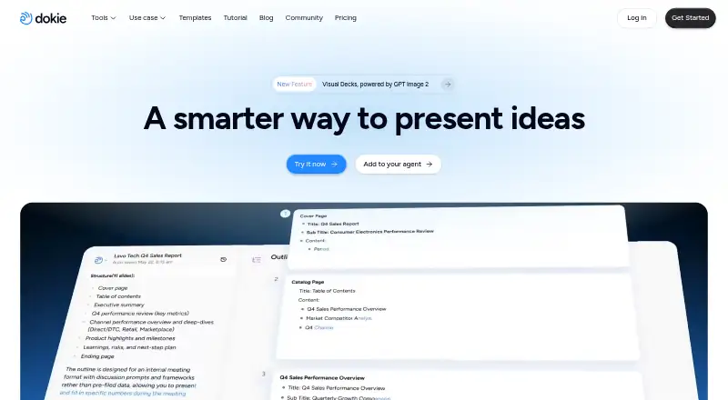 Dokie AI's own site
