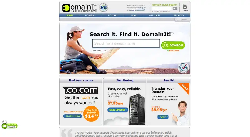DomainIt's own site